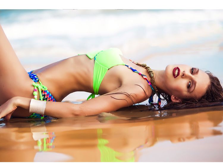 F4518-1 bright color sexy bikini set womens swimsuit